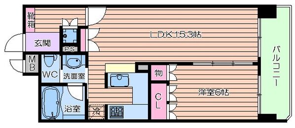 リーガル江戸堀の物件間取画像